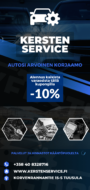Flyer for Car maintenance services list Front