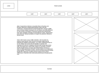 Website wireframe