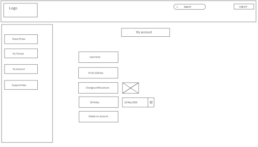 Website wireframe