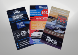 Three flyer examples printed